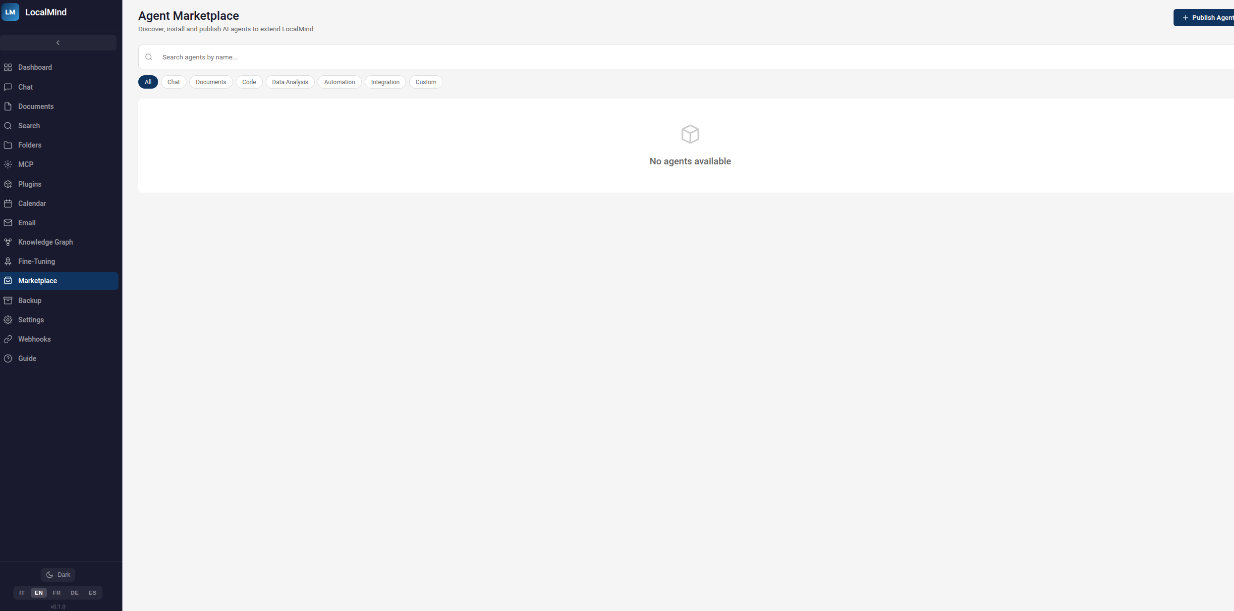 LocalMind — screenshot 1 dell'interfaccia