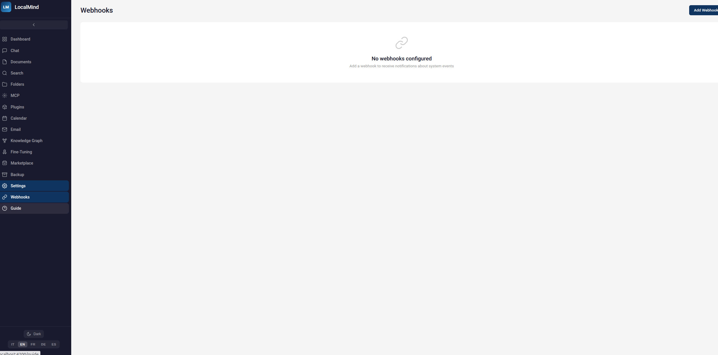 LocalMind — screenshot 3 dell'interfaccia