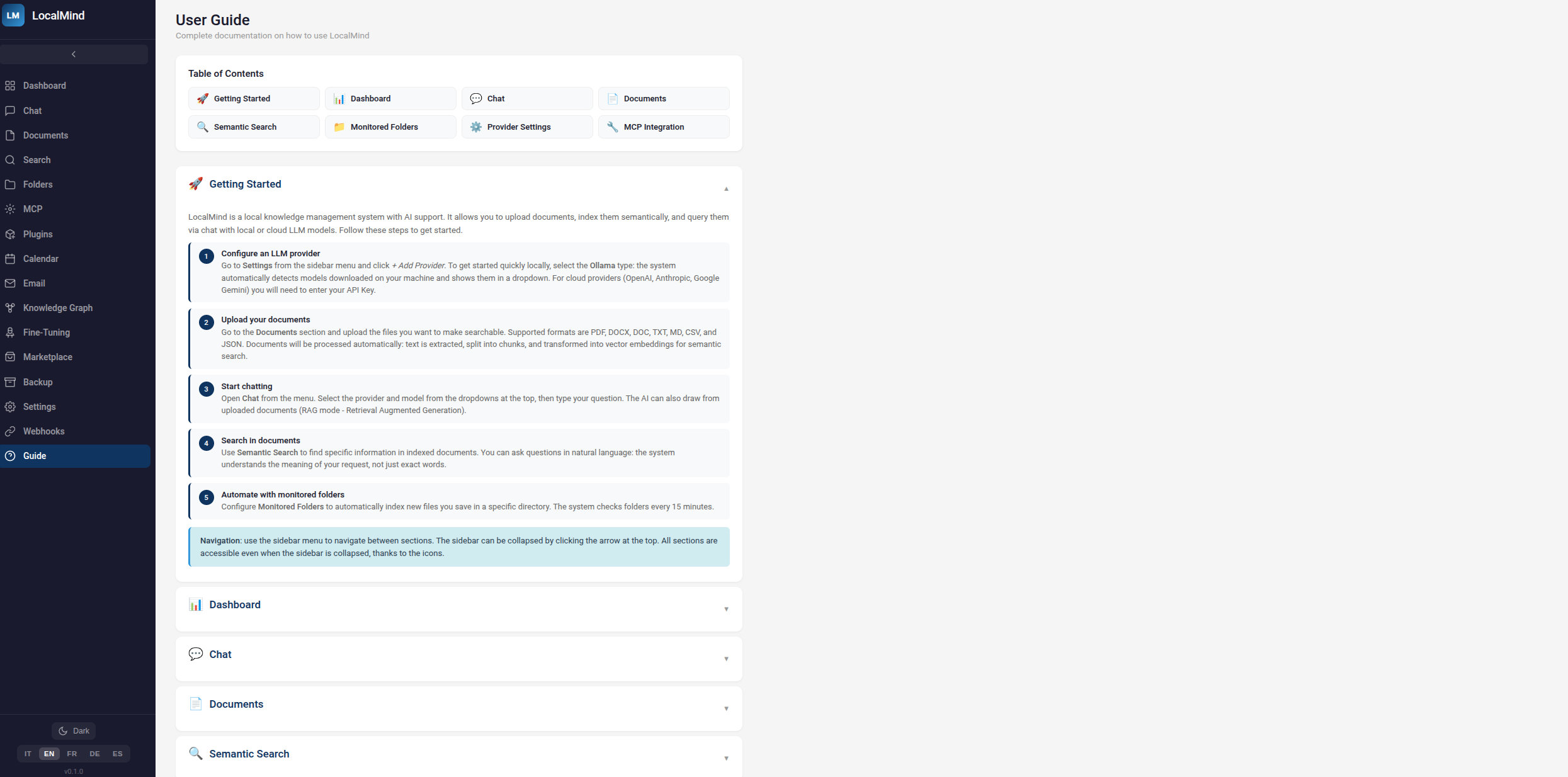 LocalMind — screenshot 4 dell'interfaccia