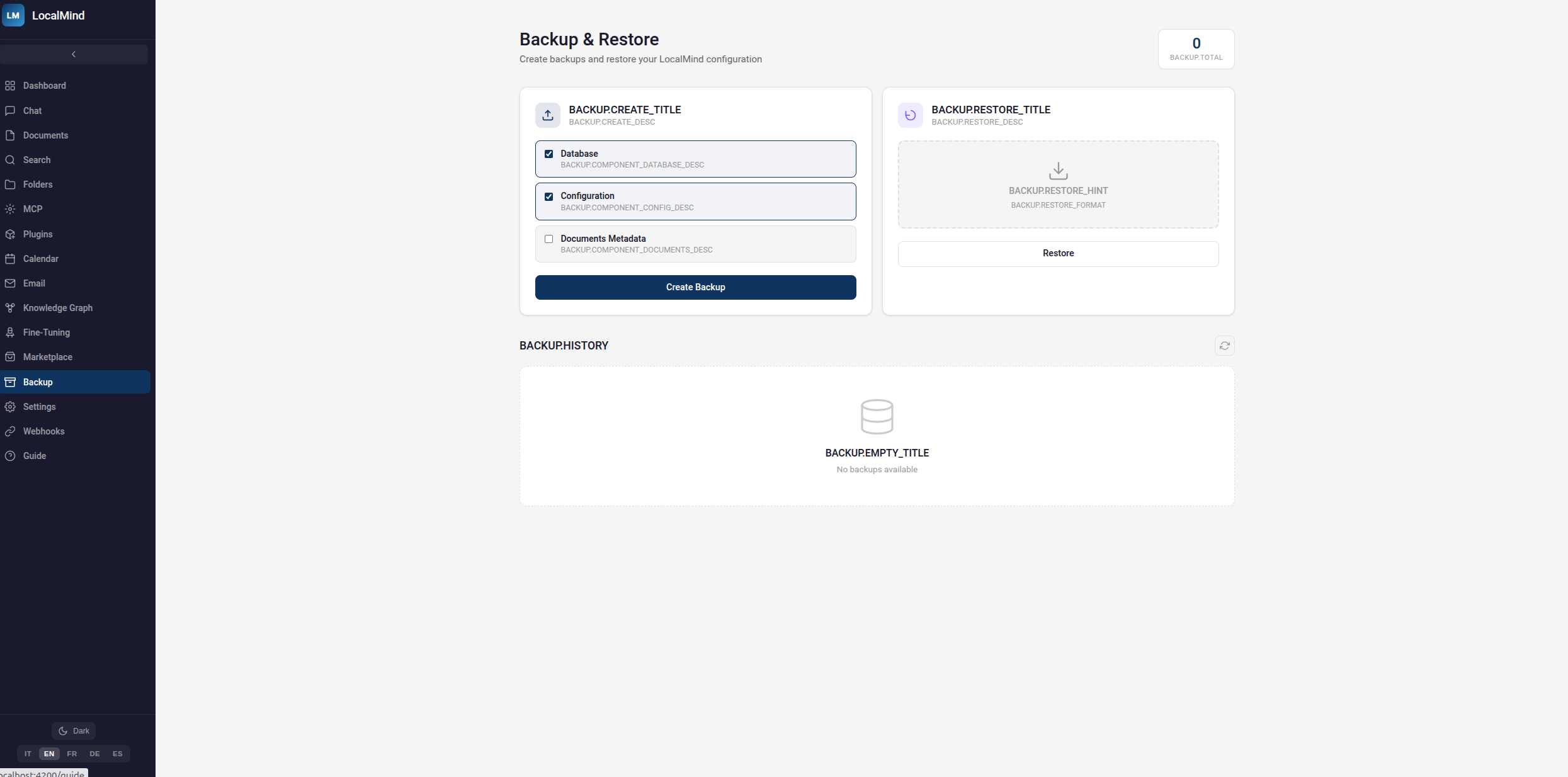 LocalMind — screenshot 5 dell'interfaccia