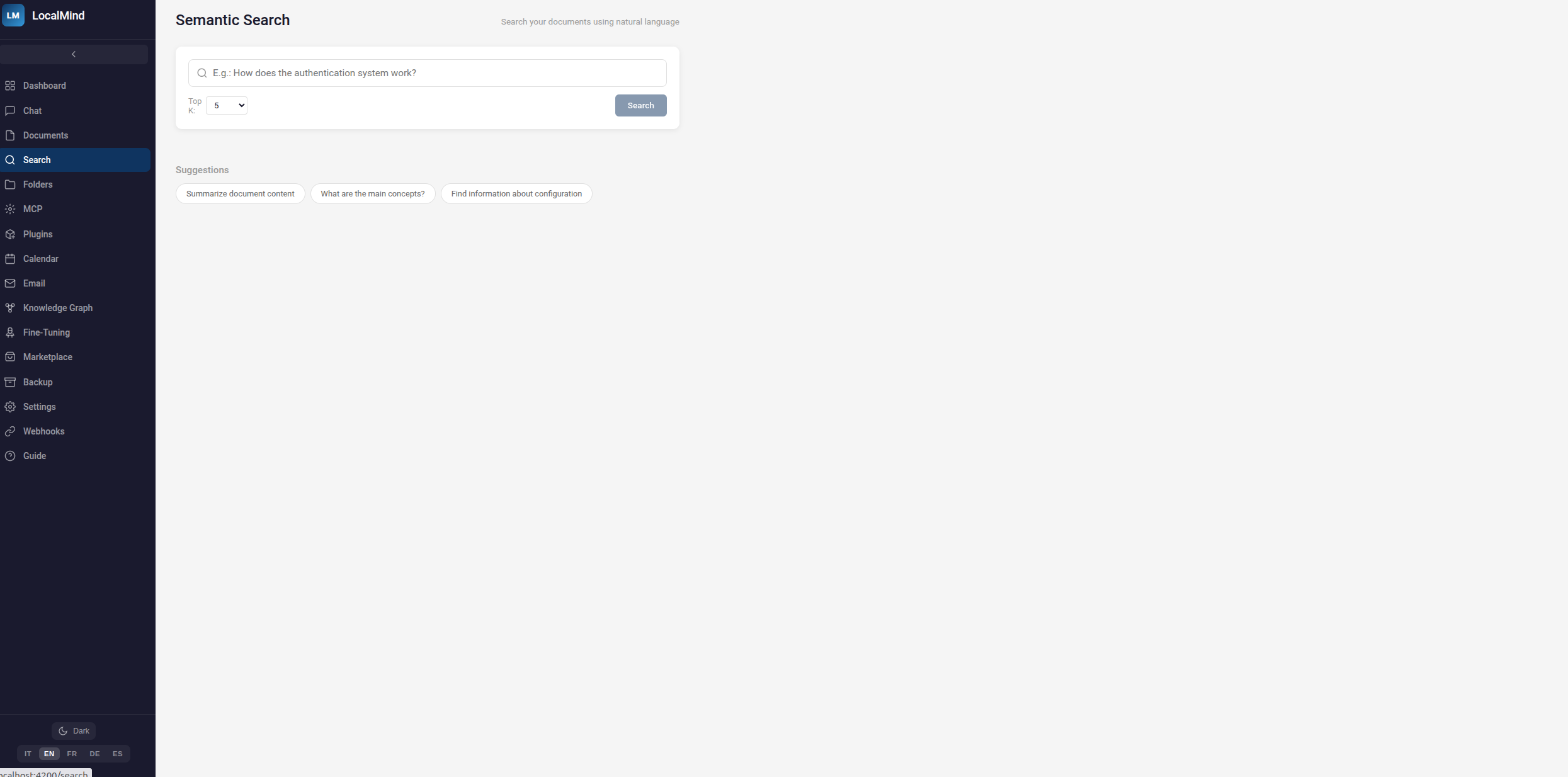 LocalMind — screenshot 7 dell'interfaccia