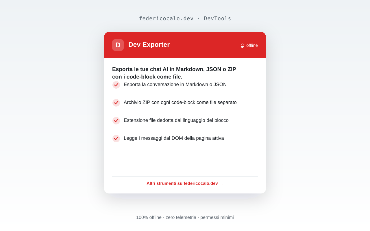 Dev Exporter