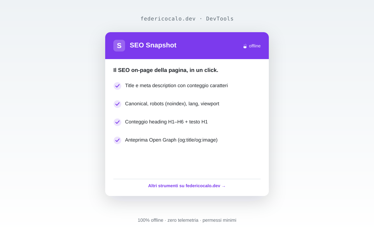 SEO Snapshot